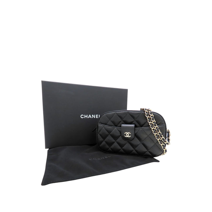 Chanel CC Matelassé Caviar Sac caméra