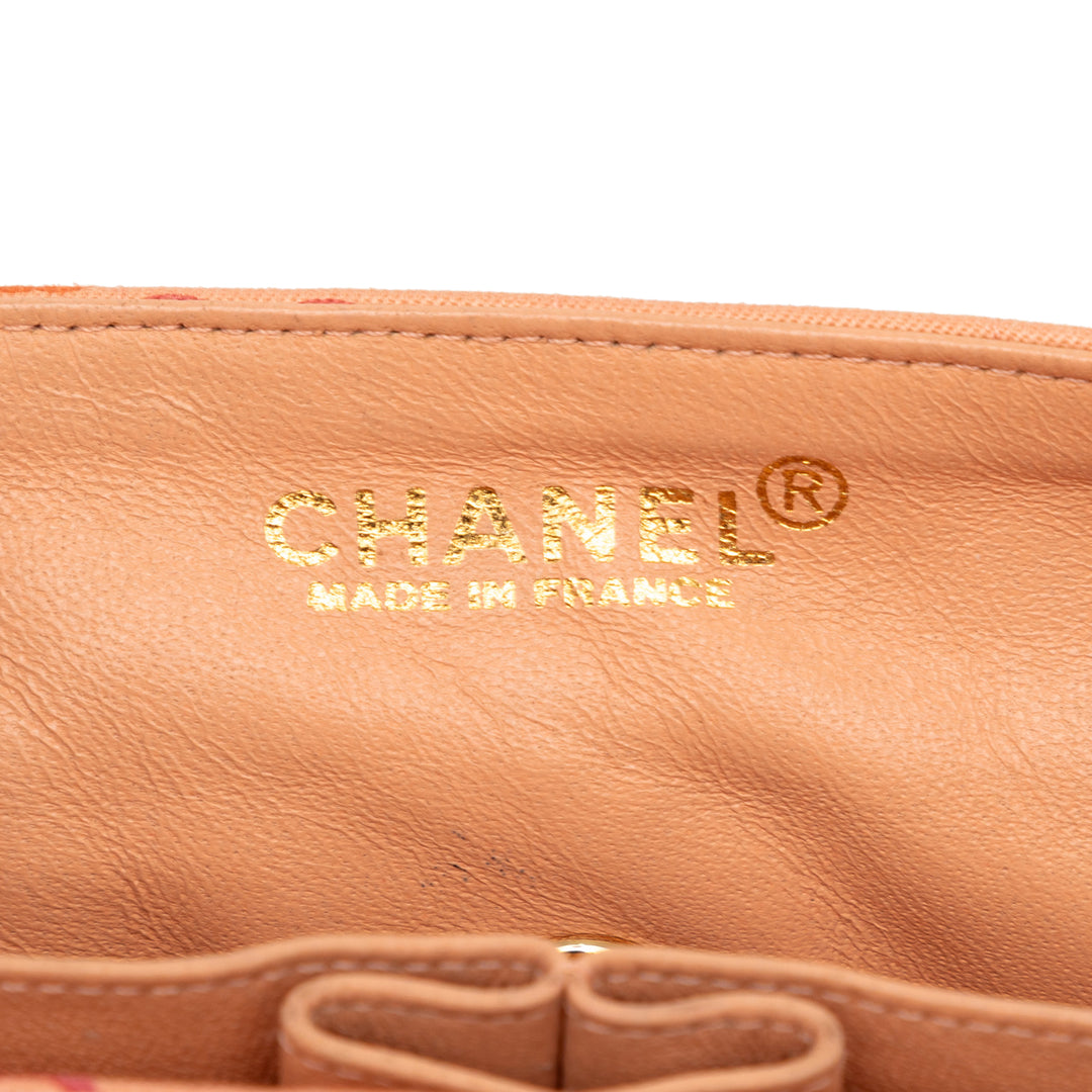 Chanel CC Chocolate Bar Toile Logo East West à rabat