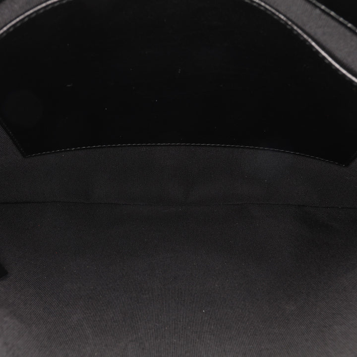 Paris Hamburg Chevron Lambskin Clutch Black - Gaby Paris