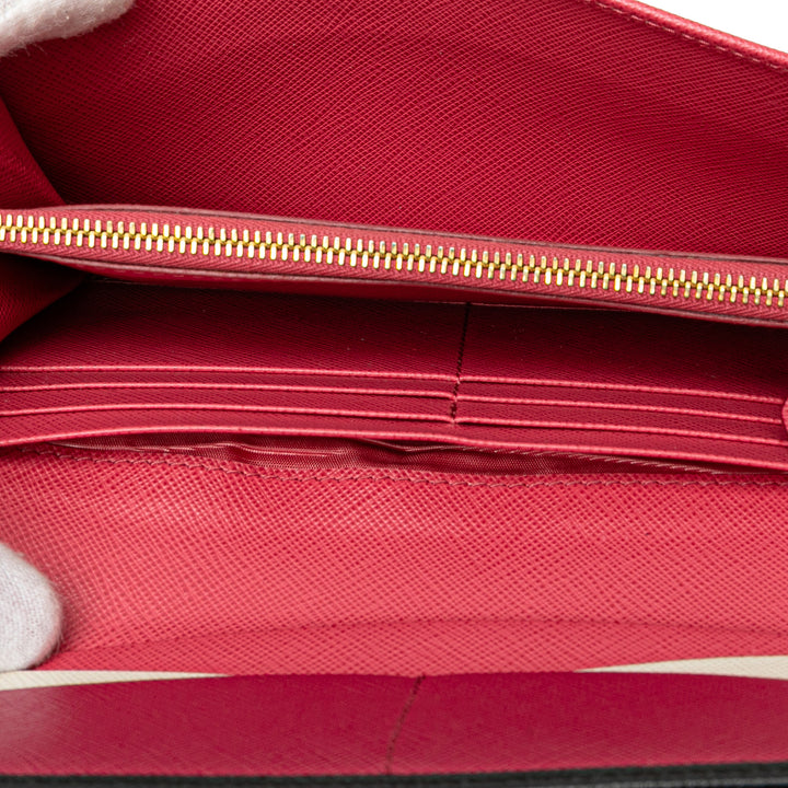 Large Saffiano Wallet Black - Gaby Paris