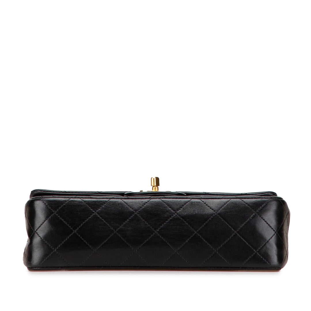 Small Classic Lambskin Double Flap Black - Gaby Paris