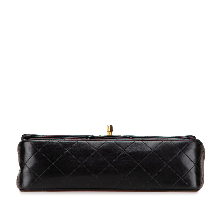 Small Classic Lambskin Double Flap Black - Gaby Paris