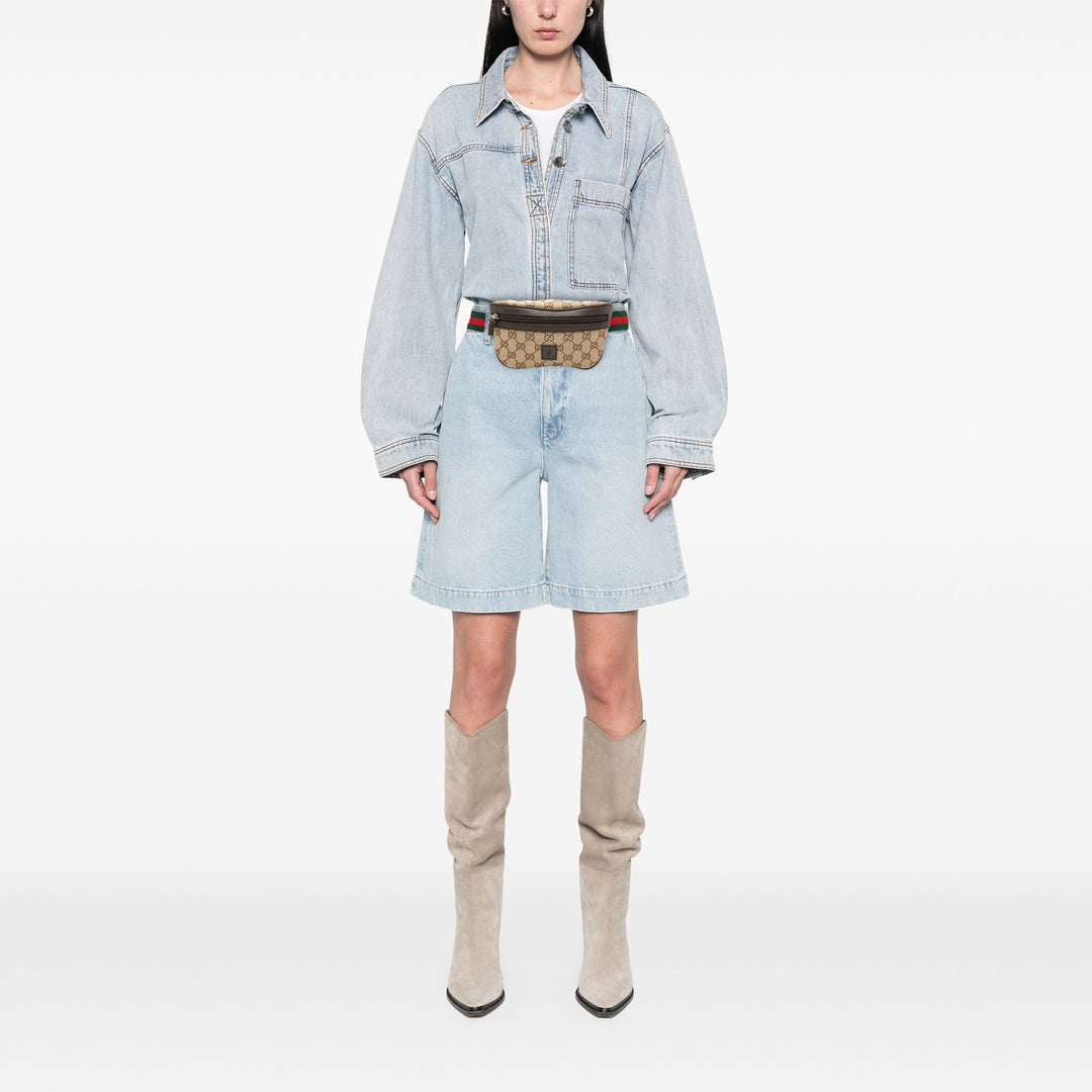 Gucci GG Toile Web Childrens Sac ceinture