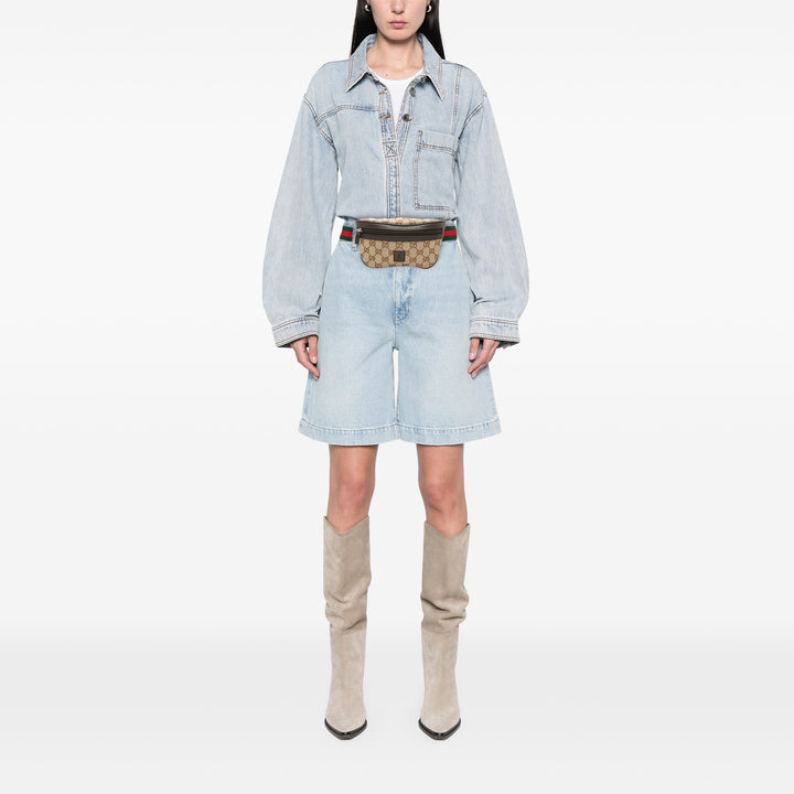 Gucci GG Toile Web Childrens Sac ceinture