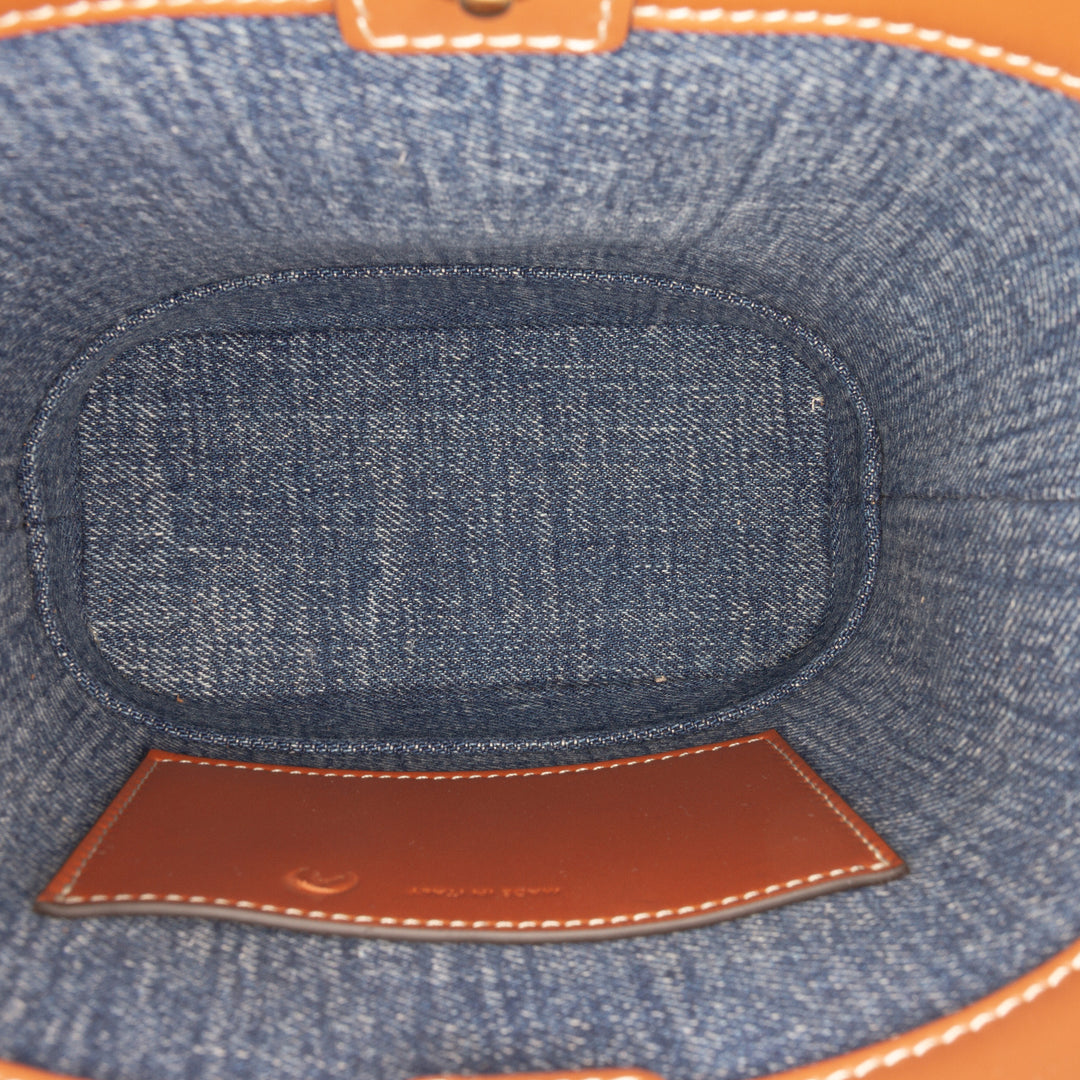 Celine Small Jean Cuir Triomphe Bucket Sac
