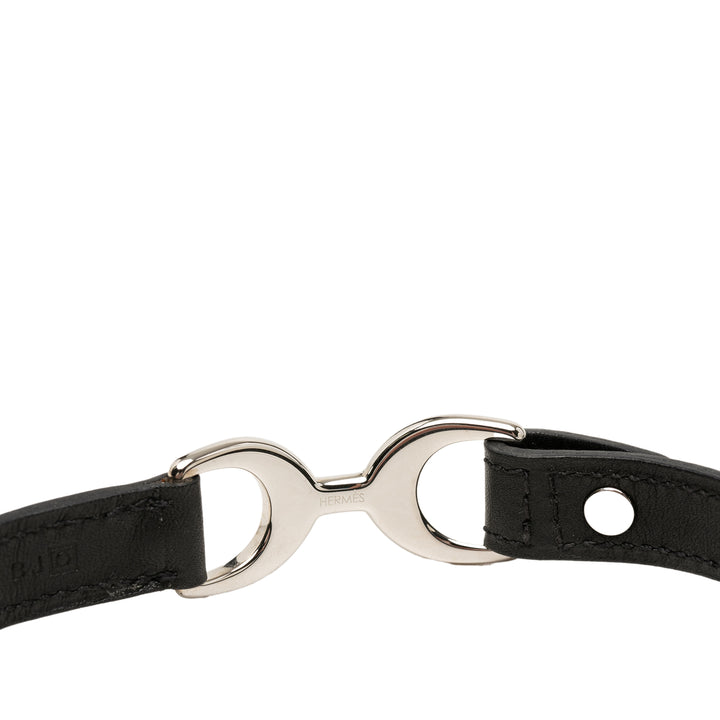 Palladium plaqué Pavane Double Tour Bracelet Swift Noir