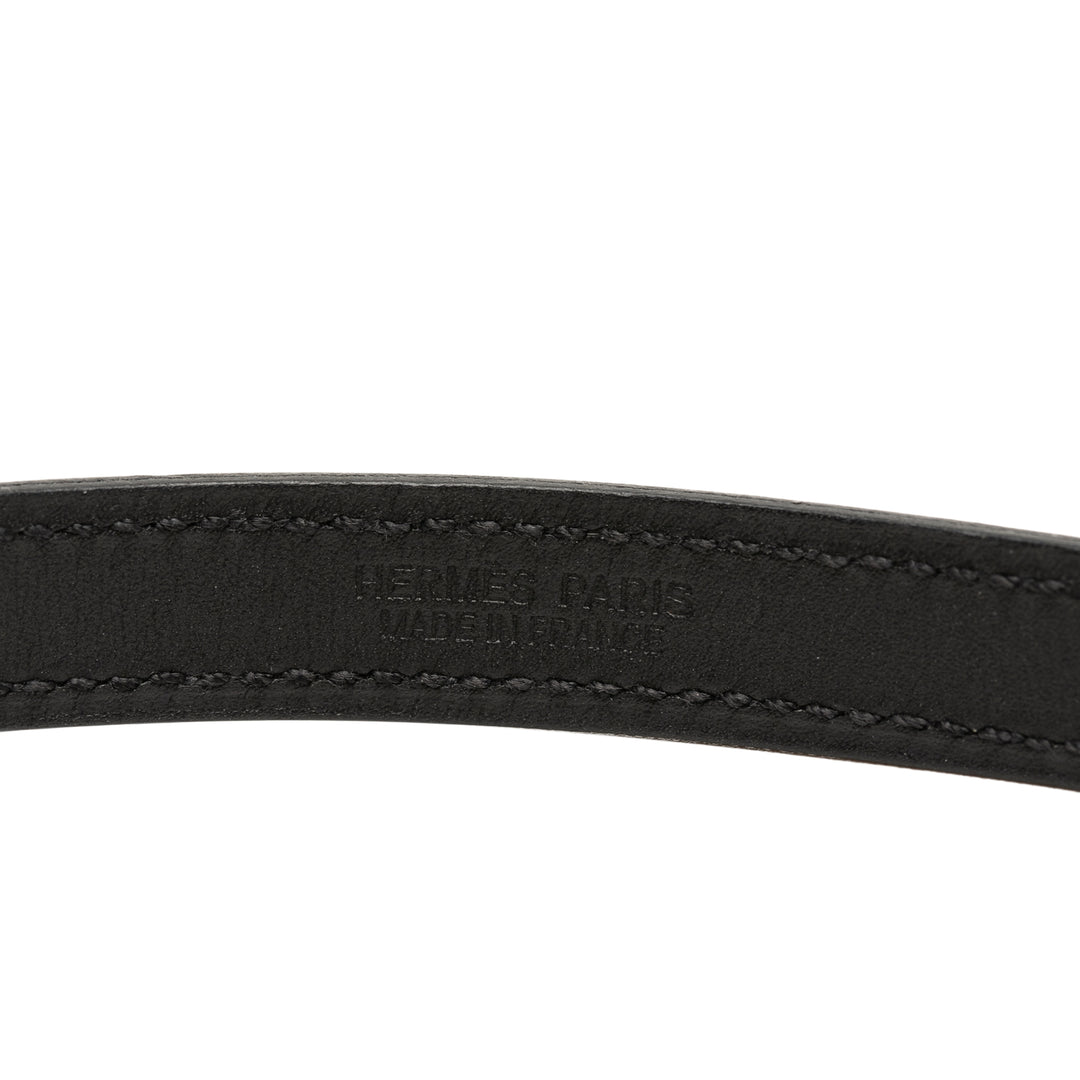 Palladium plaqué Pavane Double Tour Bracelet Swift Noir