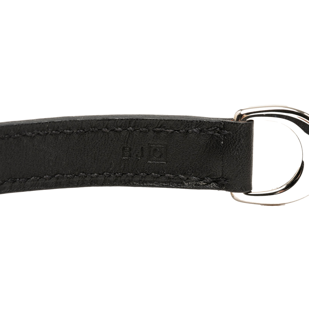 Palladium plaqué Pavane Double Tour Bracelet Swift Noir