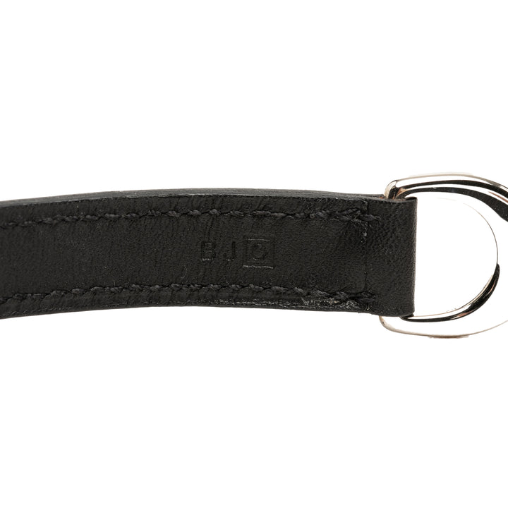 Palladium plaqué Pavane Double Tour Bracelet Swift Noir