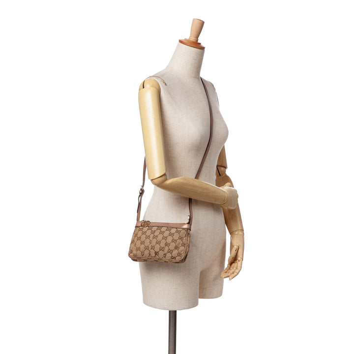 GG Canvas Lovely Crossbody Brown - Gaby Paris