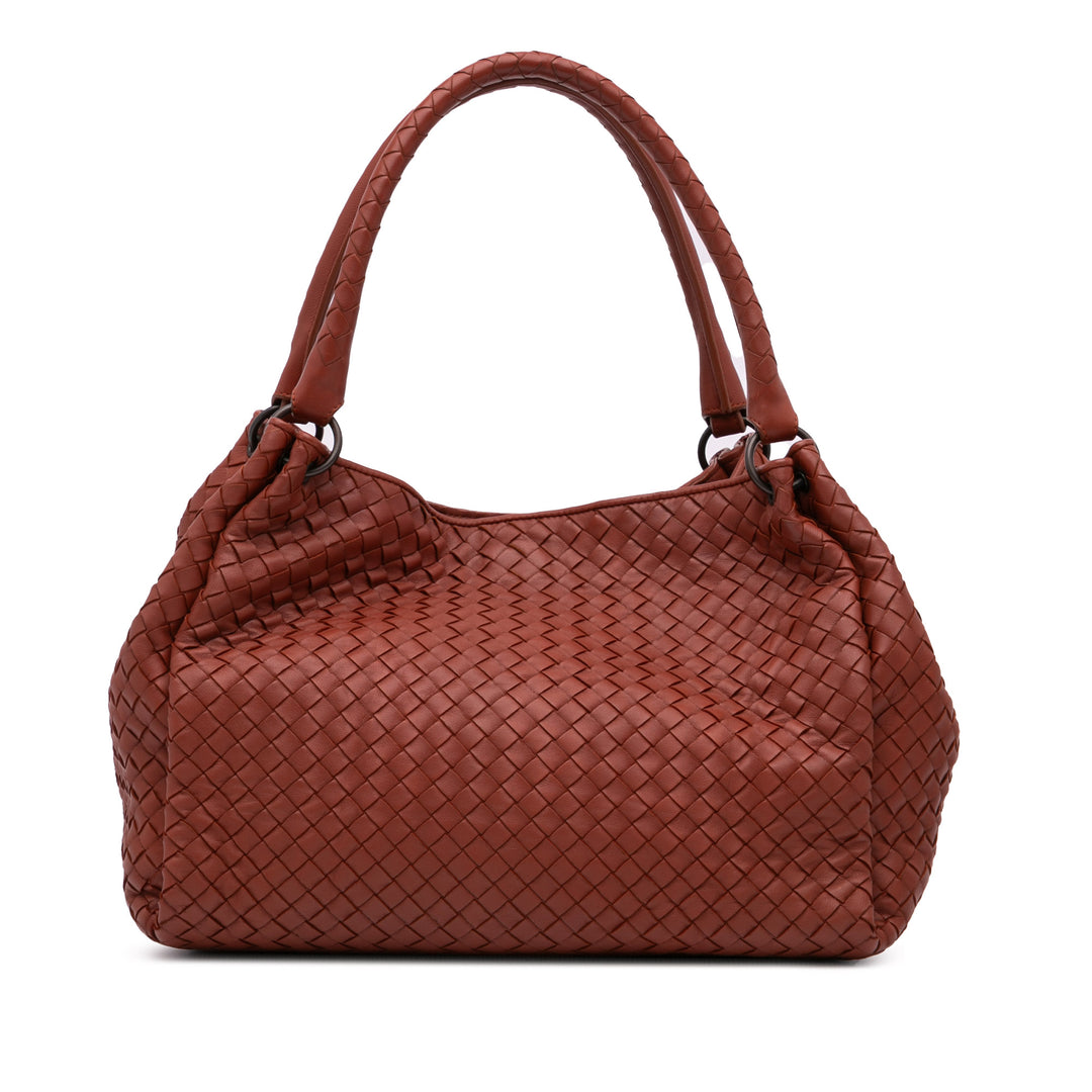 Nappa Intrecciato Parachute Tote Red - Gaby Paris