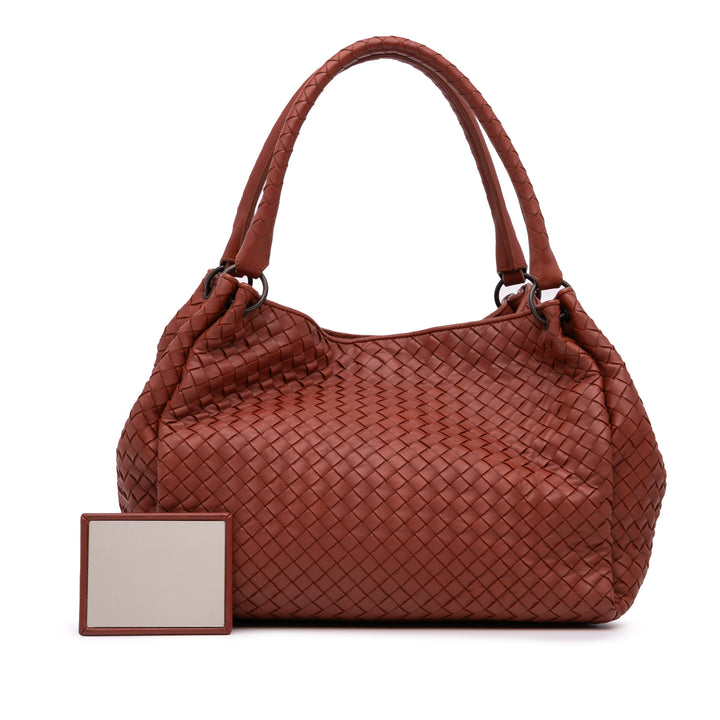 Nappa Intrecciato Parachute Tote Red - Gaby Paris