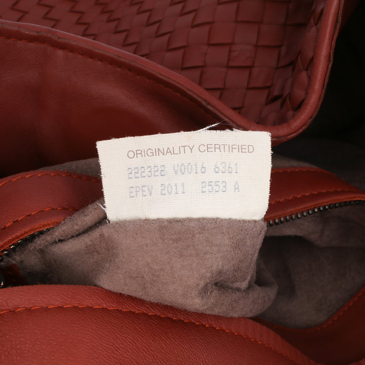 Nappa Intrecciato Parachute Tote Red - Gaby Paris