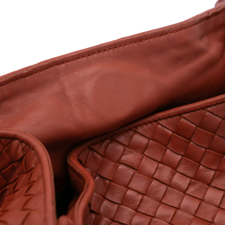 Nappa Intrecciato Parachute Tote Red - Gaby Paris
