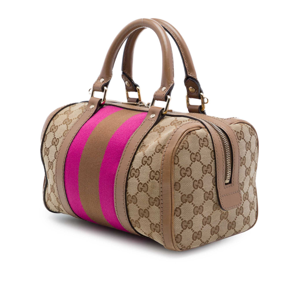 Gucci Sac à main GG Web Joy Boston Petit Marron – vue 2 – GABY PARIS