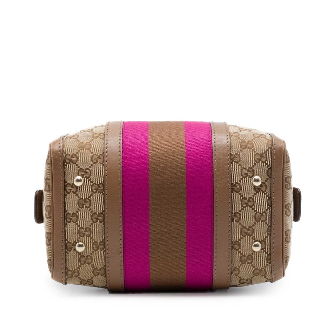 Gucci Sac à main GG Web Joy Boston Petit Marron – vue 3 – GABY PARIS