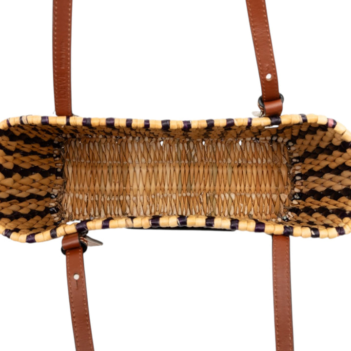 LOEWE Paulas Ibiza Small Raffia Anagram Square Basket Cabas
