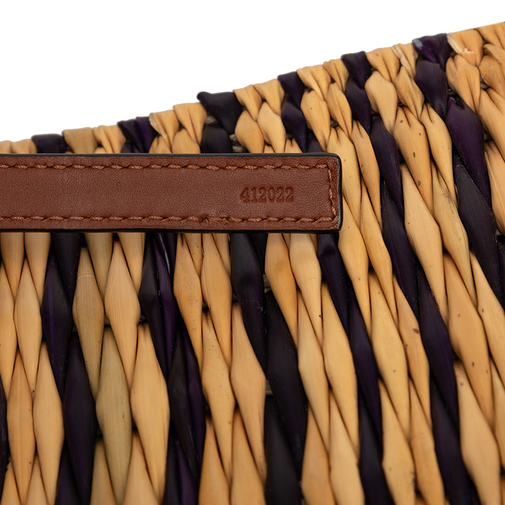 LOEWE Paulas Ibiza Small Raffia Anagram Square Basket Cabas