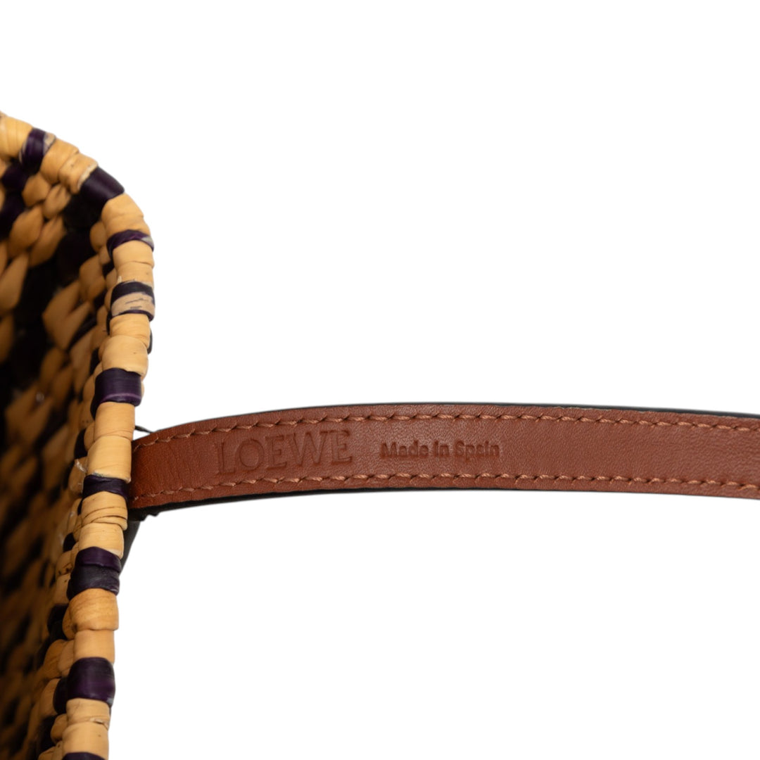 LOEWE Paulas Ibiza Small Raffia Anagram Square Basket Cabas