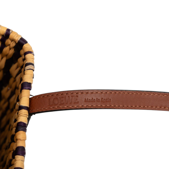 LOEWE Paulas Ibiza Small Raffia Anagram Square Basket Cabas