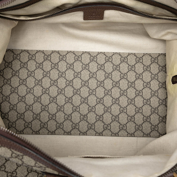 Gucci Medium GG Supreme Web Ophidia Carry On Duffle Sac