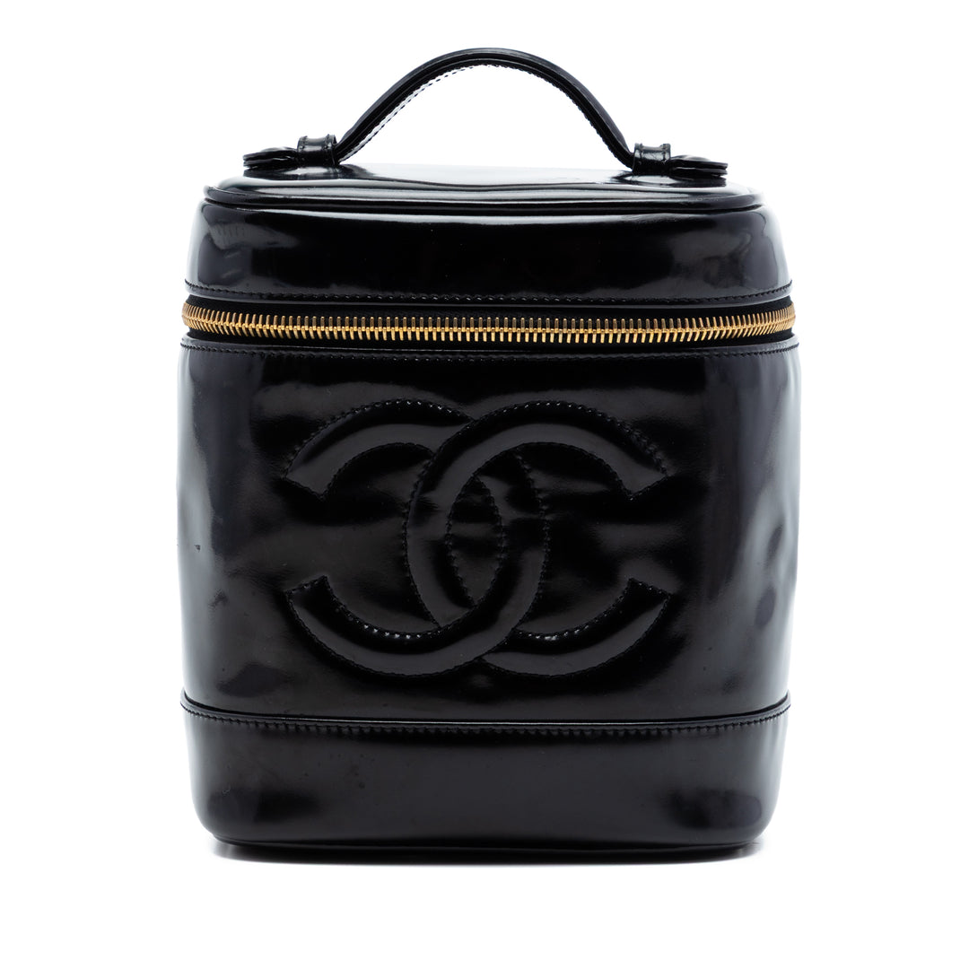 Chanel CC Cuir verni Vanity