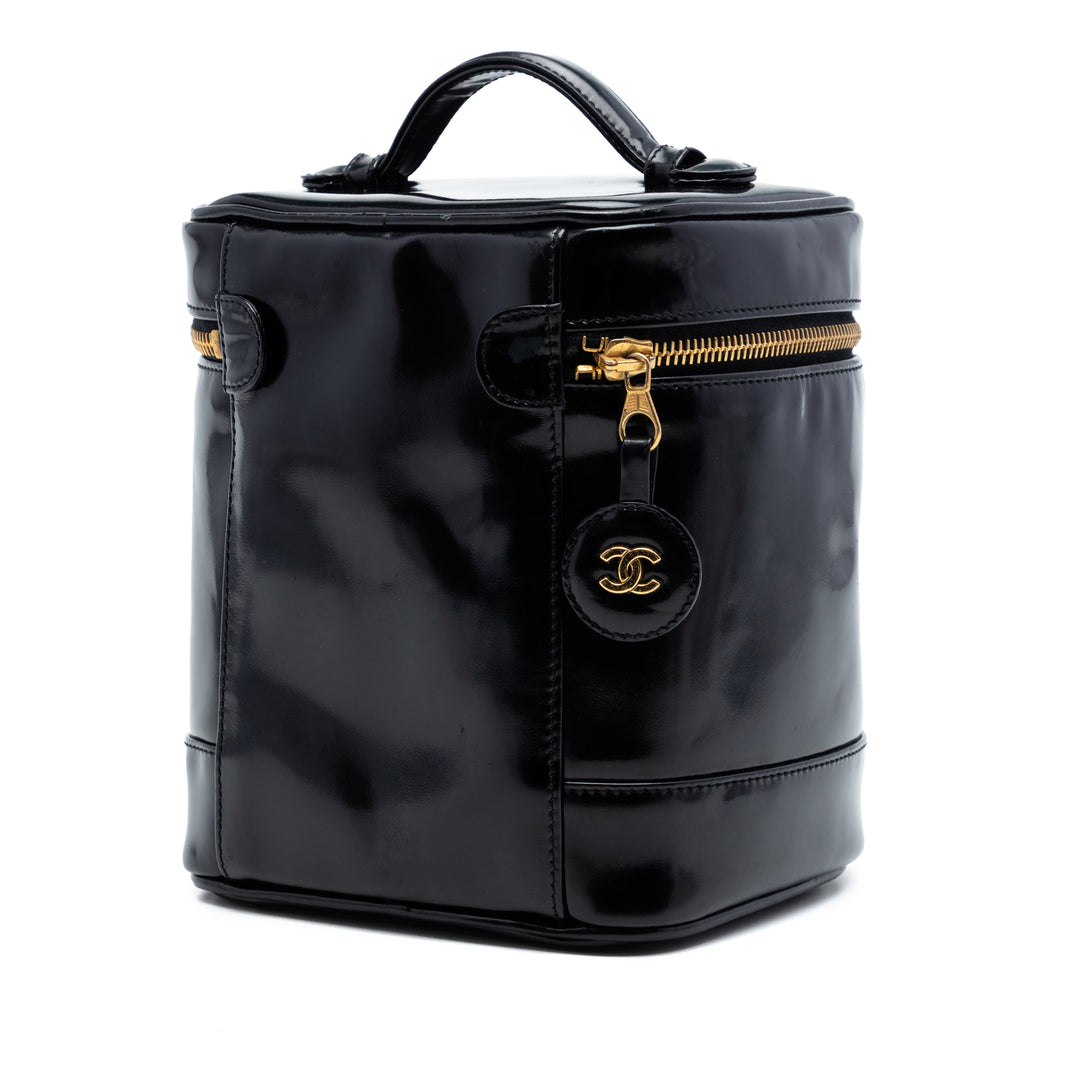 Chanel CC Cuir verni Vanity