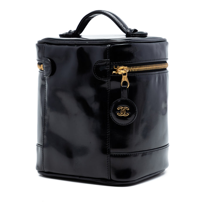 Chanel CC Cuir verni Vanity