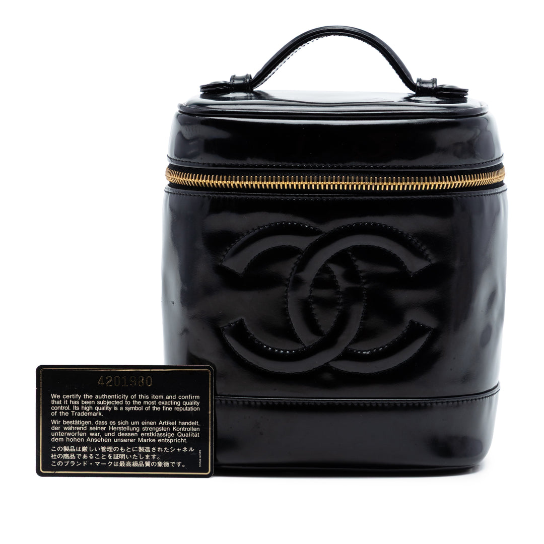 Chanel CC Cuir verni Vanity