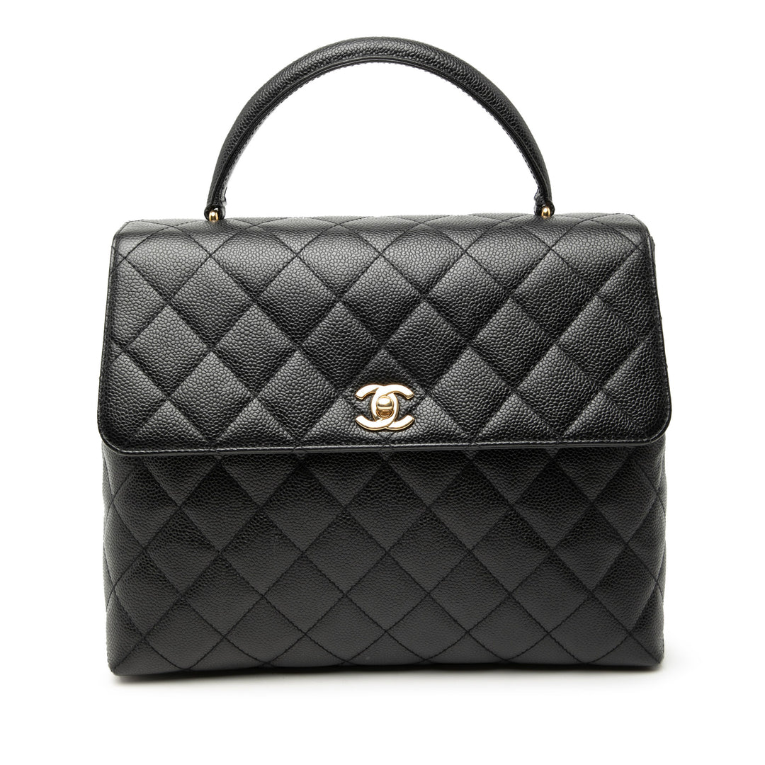 Chanel CC Matelassé Caviar Kelly sac à anse supérieure