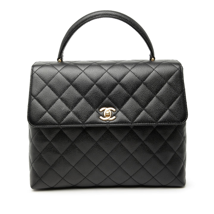 Chanel CC Matelassé Caviar Kelly sac à anse supérieure