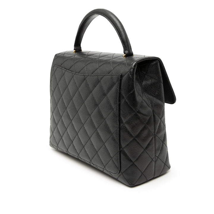 Chanel CC Matelassé Caviar Kelly sac à anse supérieure