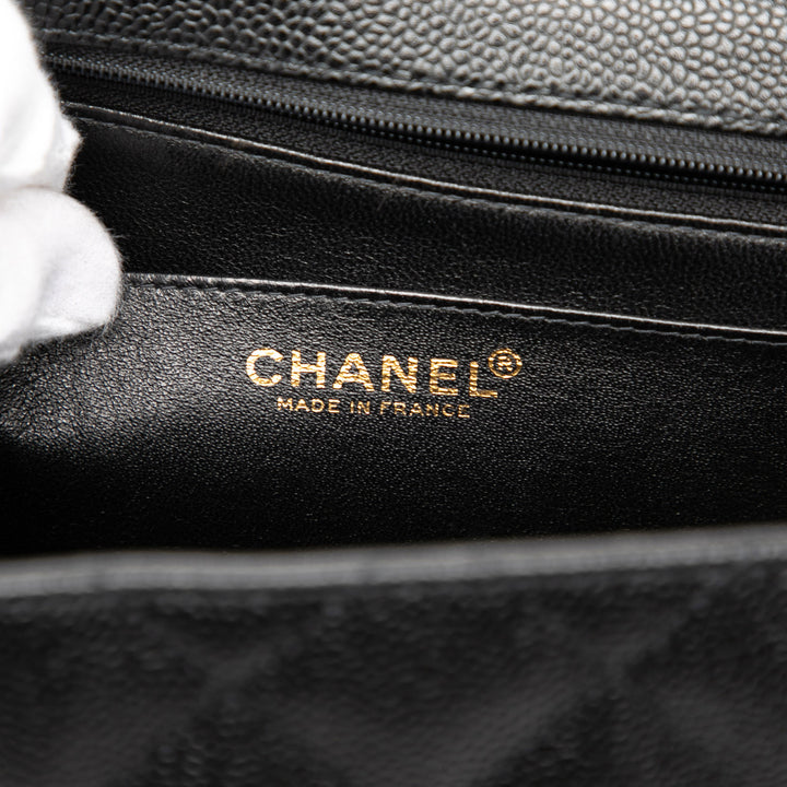 Chanel CC Matelassé Caviar Kelly sac à anse supérieure