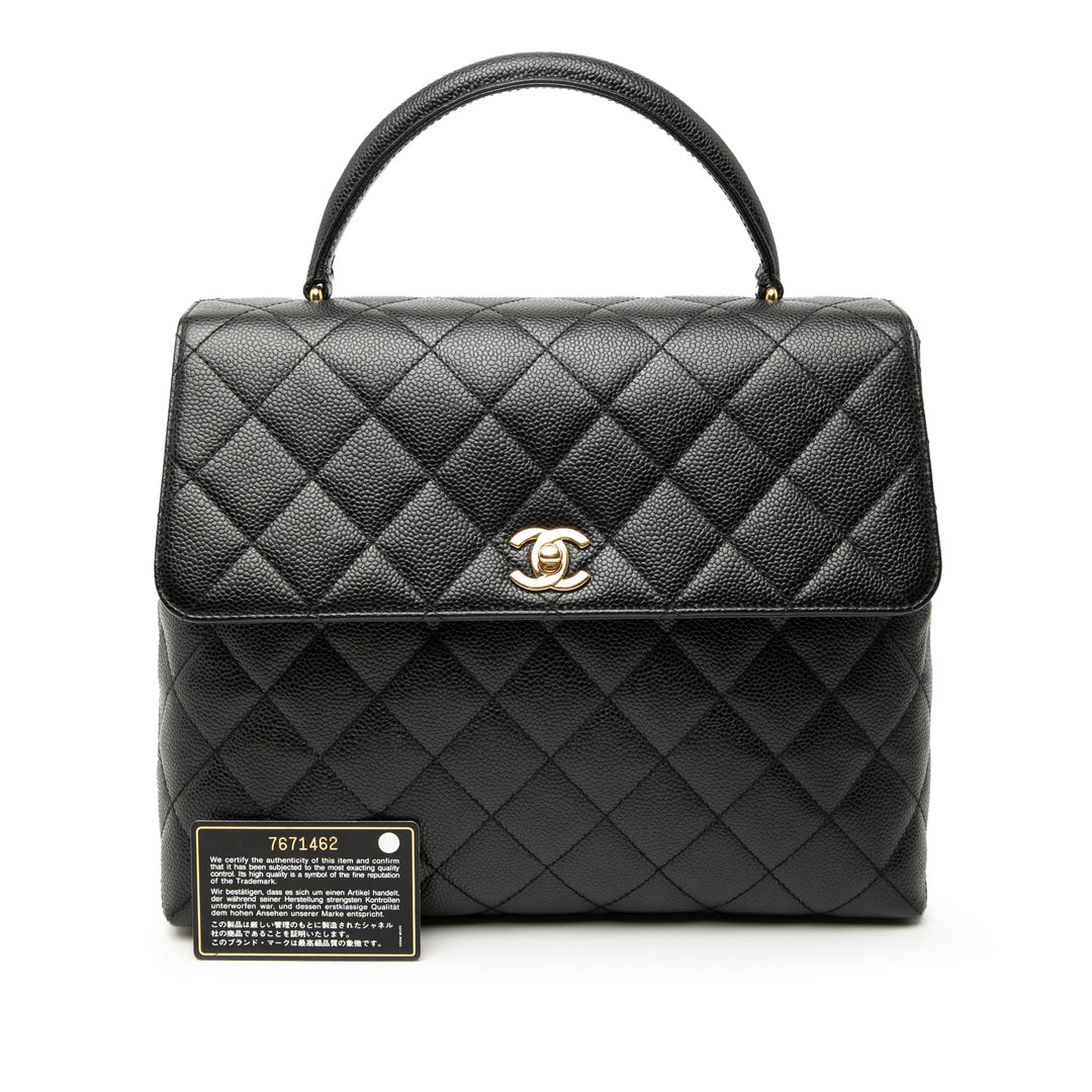 Chanel CC Matelassé Caviar Kelly sac à anse supérieure