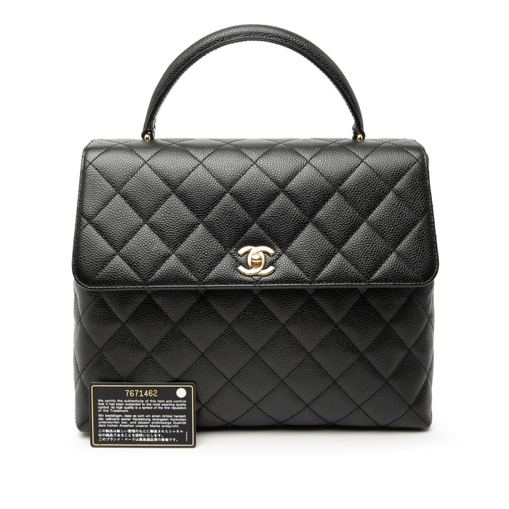 Chanel CC Matelassé Caviar Kelly sac à anse supérieure