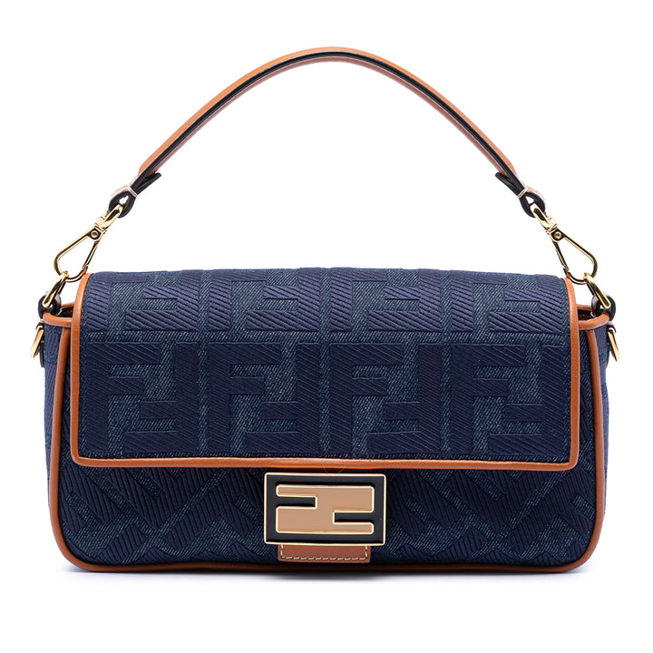 Fendi Zucca brodé Jean Baguette Sac