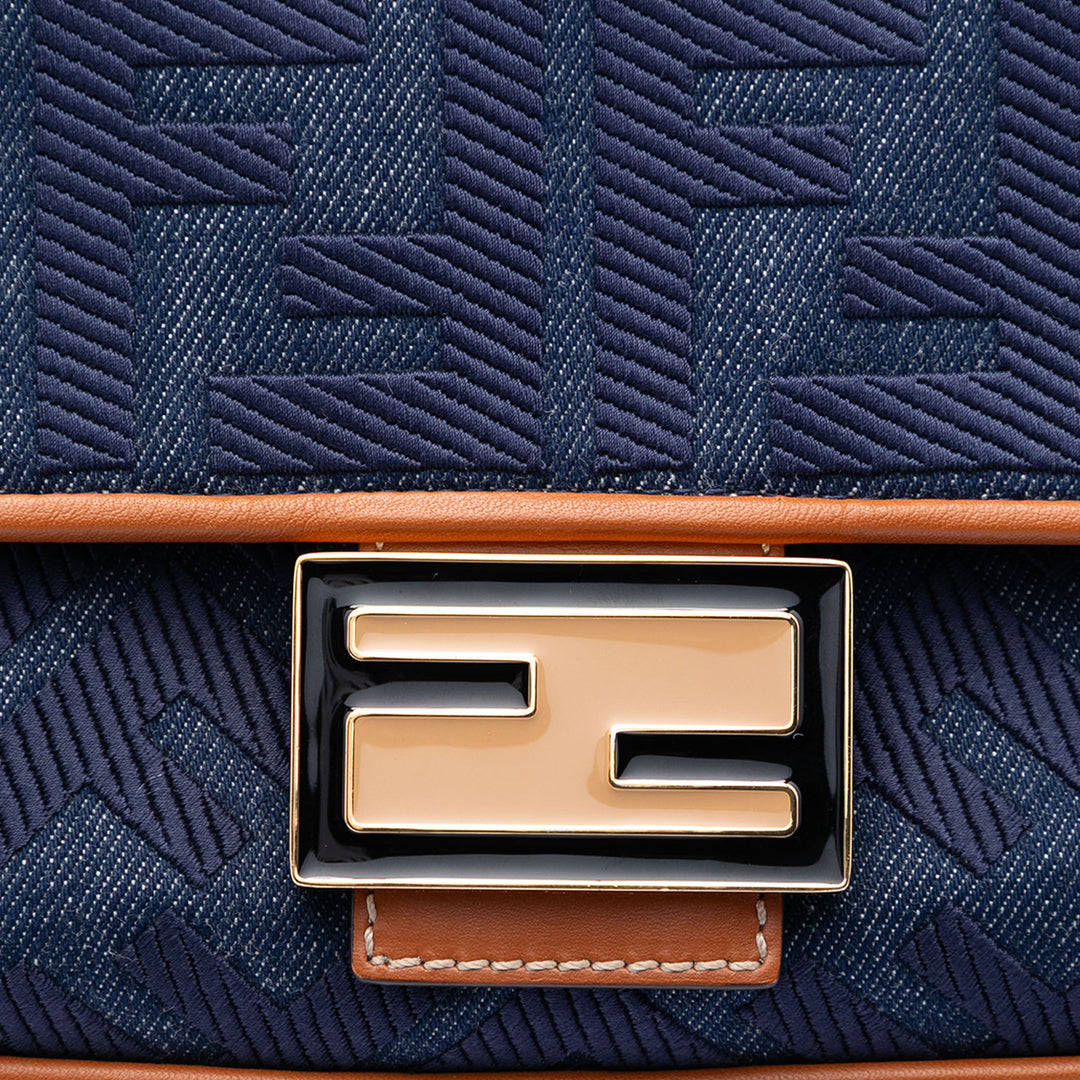 Fendi Zucca brodé Jean Baguette Sac