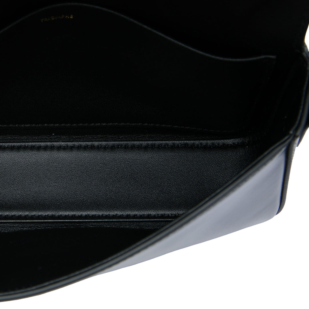Celine Sac porté épaule brillant Triomphe Claude Cuir de veau Noir – vue 4 – GABY PARIS