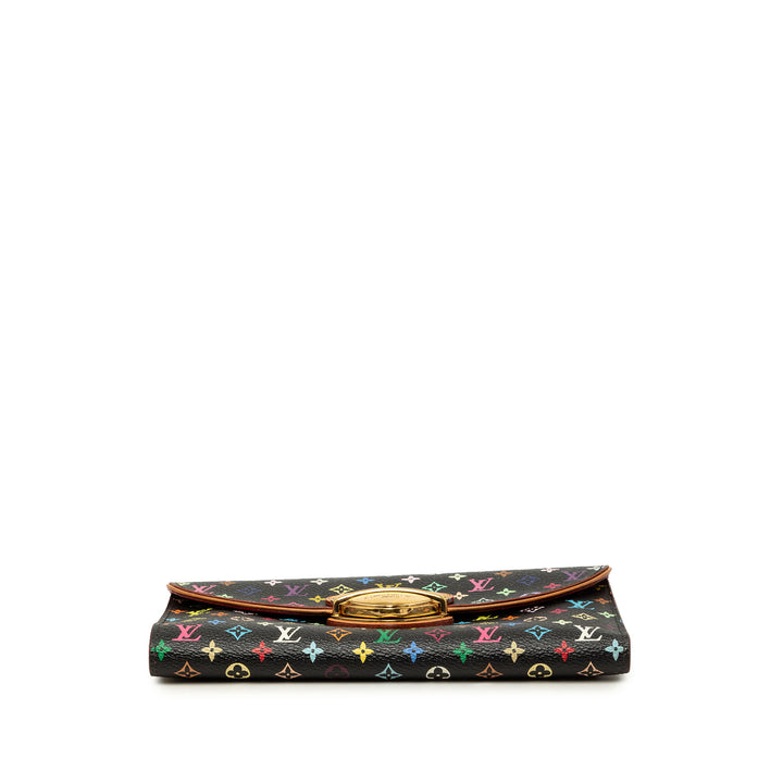 Louis Vuitton Portefeuille Takashi Murakami Eugenie Monogram Multicolore Noir – vue 3 – GABY PARIS