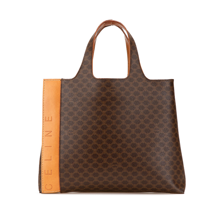 Macadam Coated Canvas Tote Brown - Gaby Paris