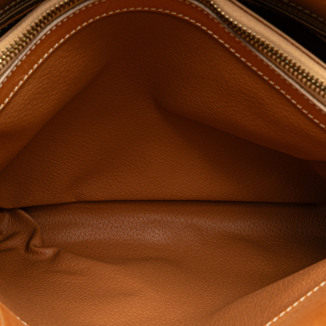 Macadam Coated Canvas Tote Brown - Gaby Paris