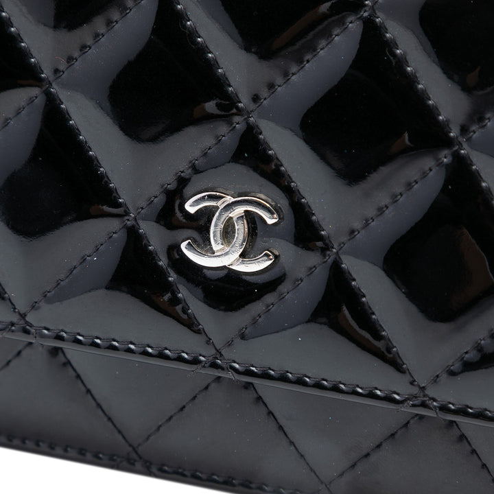 Chanel CC Matelassé Cuir verni Wallet on Chain