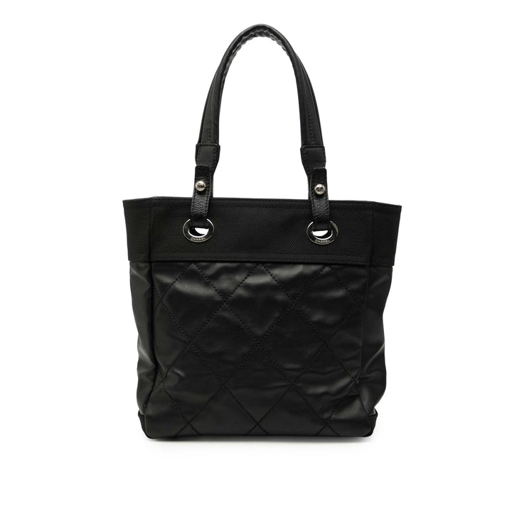 Chanel Matelassé Paris Biarritz Cabas Petit Toile enduite