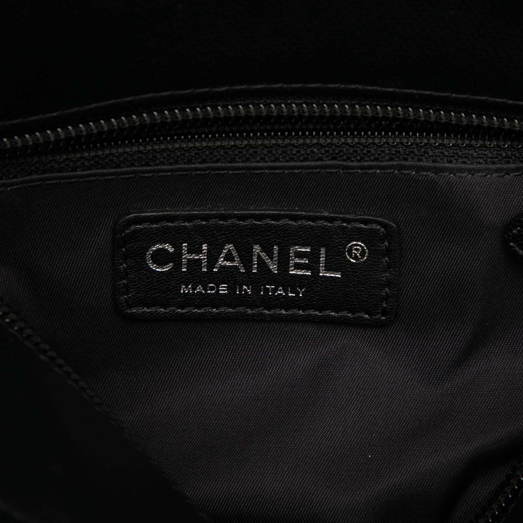 Chanel Matelassé Paris Biarritz Cabas Petit Toile enduite