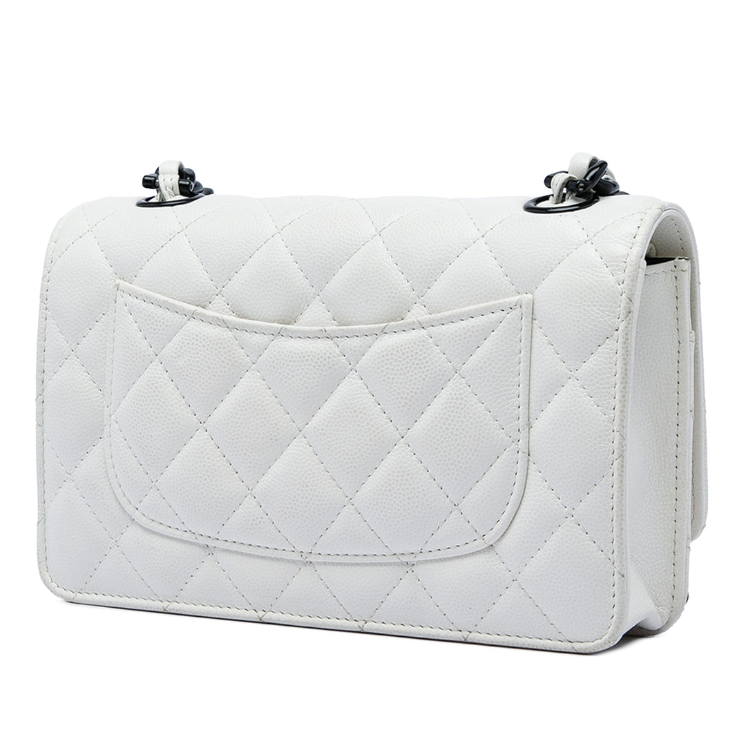 Chanel Matelassé My Everything Wallet on Chain Cuir caviar Blanc – vue 2 – GABY PARIS
