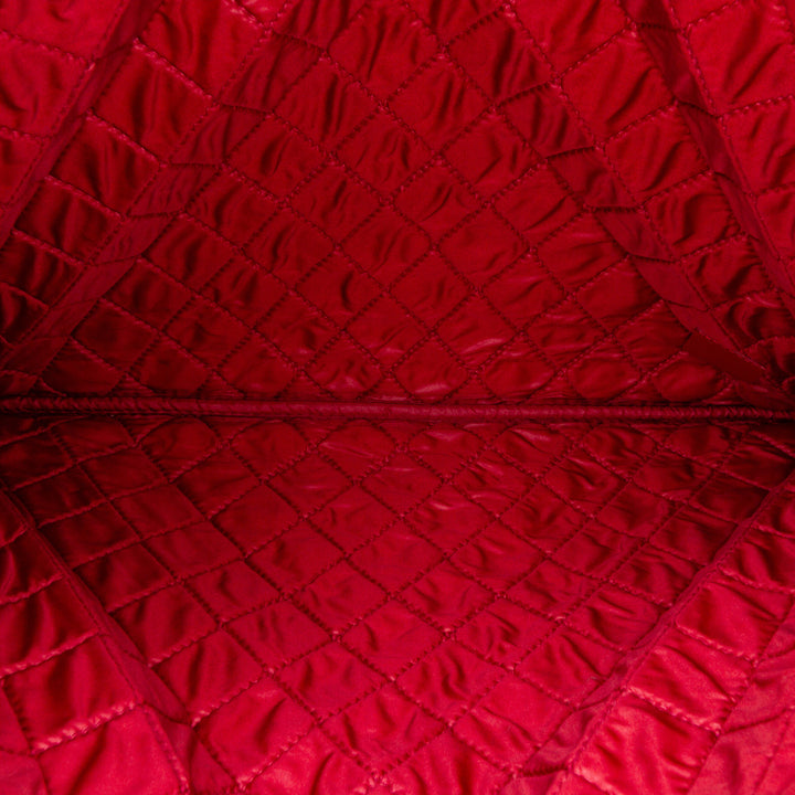 Large Quilted Patent O Case Clutch Red - Gaby Paris