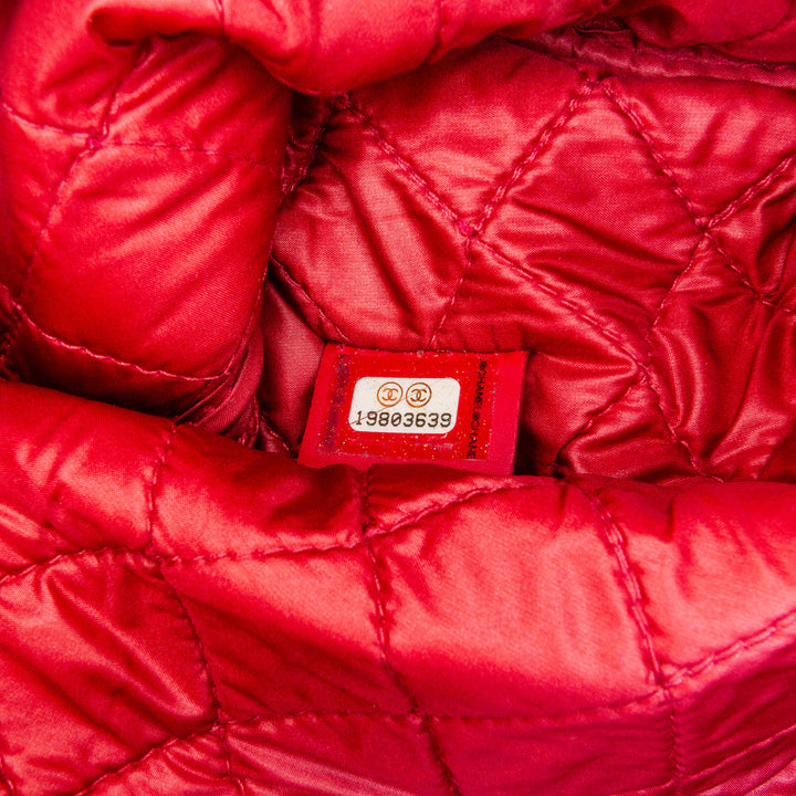 Large Quilted Patent O Case Clutch Red - Gaby Paris