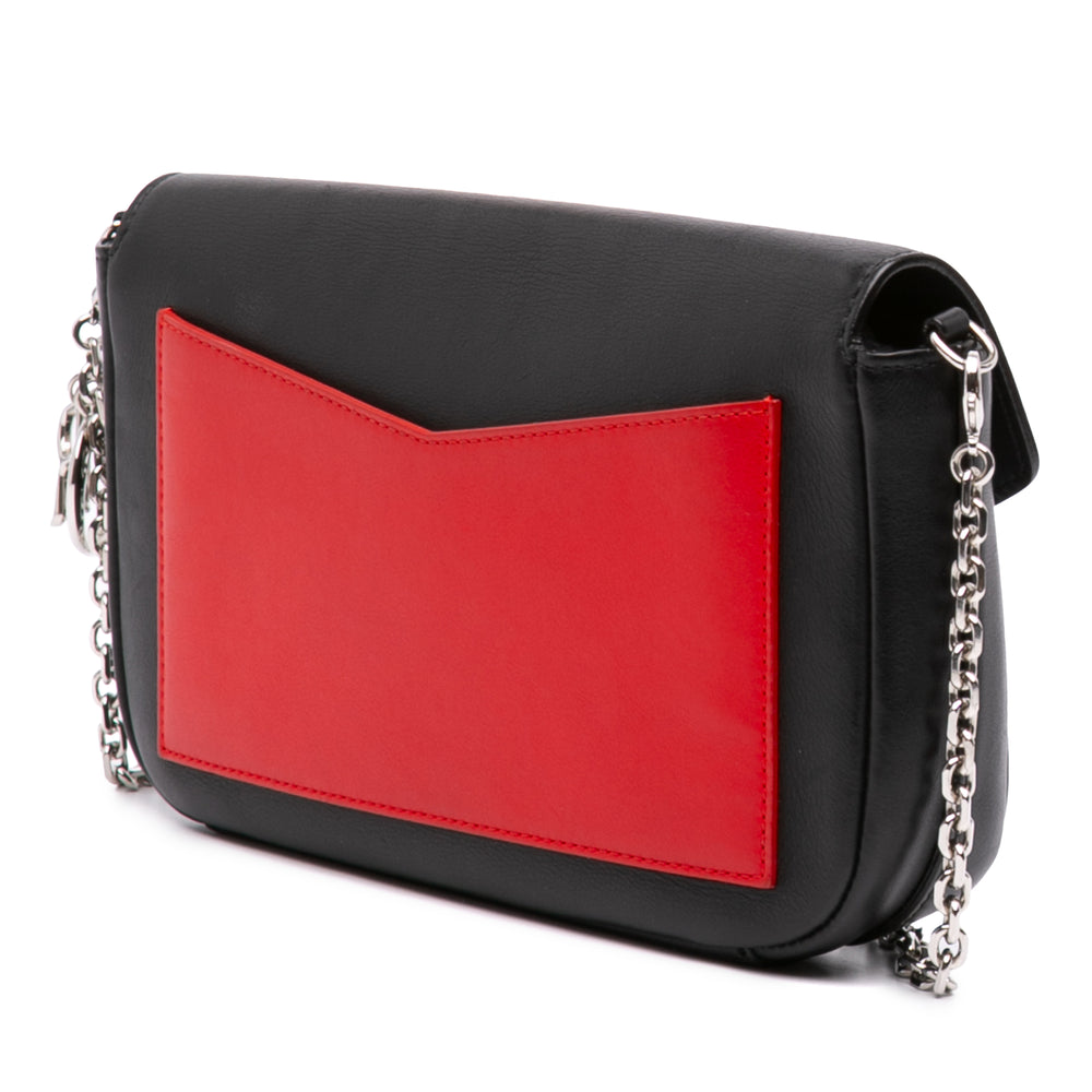 Dior Tricolore Turn Lock Wallet on Chain Noir – vue 2 – GABY PARIS