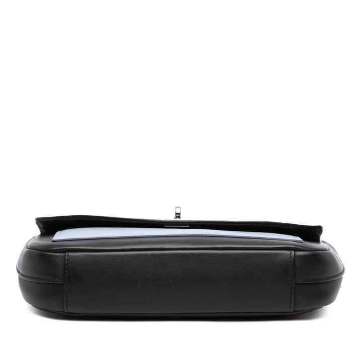 Dior Tricolore Turn Lock Wallet on Chain Noir – vue 3 – GABY PARIS