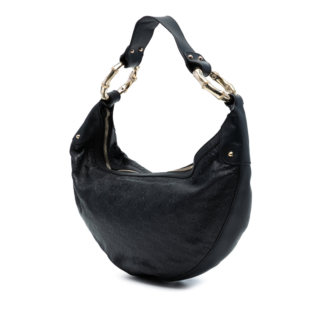 Gucci Guccissima Half Moon Bamboo Bague Hobo